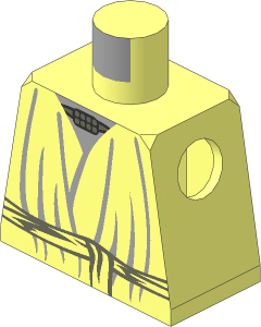 Minifig Torso with SW Robe and Rope Belt Pattern