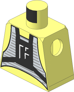 Minifig Torso with SW Rebel Pilot Bluish Grey Pattern