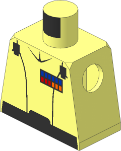 Minifig Torso with SW Imperial Grand Moff Pattern