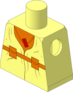 Minifig Torso SW Belt Pockets and Necklace Blissl Flute Pattern