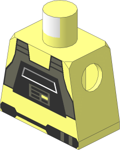 Minifig Torso with SW Rebel A-Wing Pilot Pattern