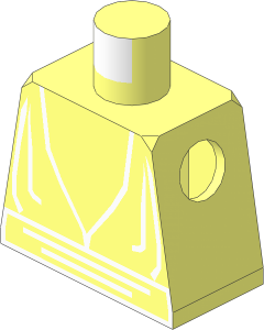 Minifig Torso with SW Jedi Robes and Sash Pattern