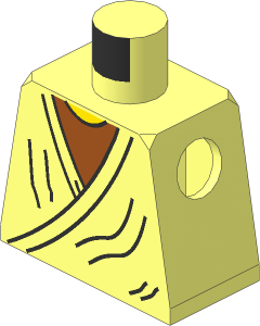 Minifig Torso with SW Ben Kenobi Pattern