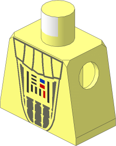 Minifig Torso with SW Darth Vader Grey Pattern