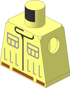 Minifig Torso with SW Rebel Mechanic Pattern