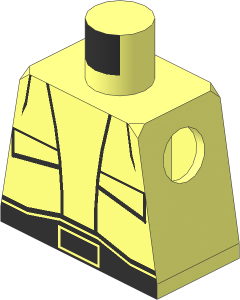Minifig Torso with SW Pocket-Vest and Techno-Buckle Pattern