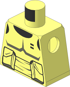 Minifig Torso with SW Scout Trooper Grey Pattern