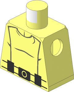 Minifig Torso with SW Imperial Trooper Armour Pattern