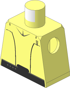 Minifig Torso with SW Imperial Shuttle Pilot Pattern