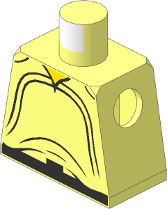 Minifig Torso with SW Loose Shirt, Black Belt and Silver Buckle Pattern