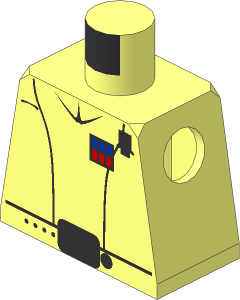 Minifig Torso with SW Imperial Officer (Captain) Pattern