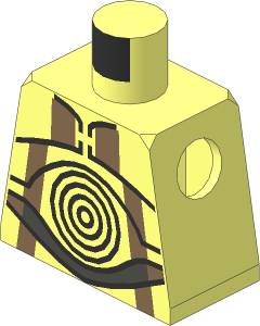 Minifig Torso with SW Protocol Droid Pattern