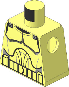 Minifig Torso with SW Armor Clone Trooper Pattern (Clone Wars)