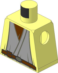 Minifig Torso with SW Moisture Farmer Pattern
