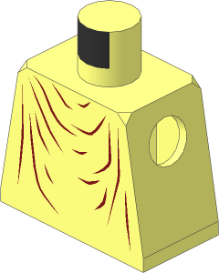Minifig Torso with SW Dark Red Robe Pattern