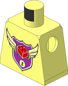 Minifig Torso with MBA Level 2 Logo Pattern
