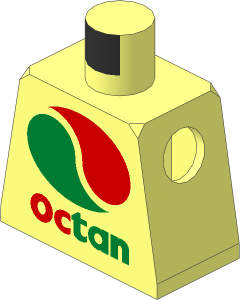 Minifig Torso with Octan Logo Pattern