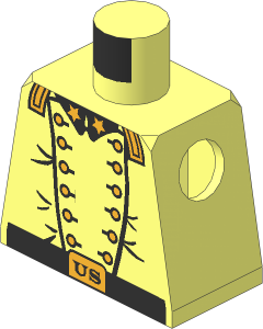 Minifig Torso with US Cavalry General Pattern