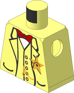 Minifig Torso with Sheriff Pattern
