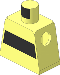Minifig Torso with Black Stripe Pattern