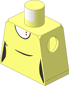 Minifig Torso with Tank Top and  2 Dark Red Dots Pattern