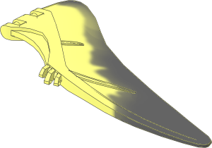 Animal Wing Left Pteranodon with Marbled Dark Bluish Grey Edge Pattern