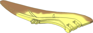 Animal Wing Right Pteranodon with Marbled Medium Nougat Edge Pattern