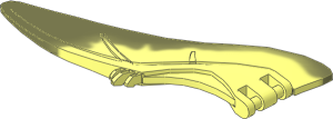 Animal Wing Right Pteranodon with Marbled Olive Green Edge Pattern