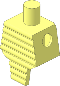 Minifig Torso Short with Ridged Extended Front