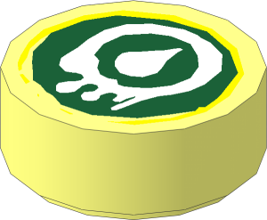 Tile  1 x  1 Round with Venomari Pattern