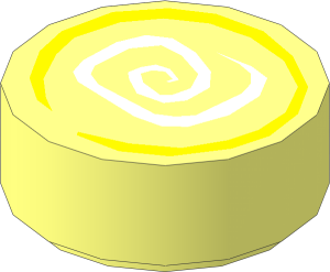 Tile  1 x  1 Round with Hypnobrai Pattern