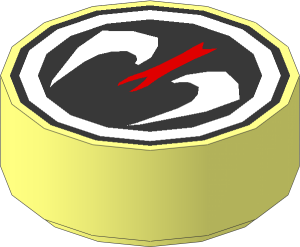 Tile  1 x  1 Round with Fangpyre Pattern