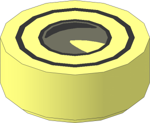 Tile  1 x  1 Round with Headlight Pattern