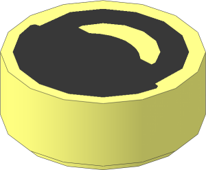 Tile  1 x  1 Round with Padlock Pattern
