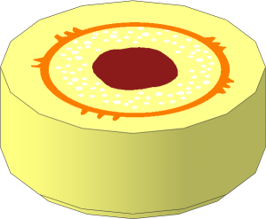 Tile  1 x  1 Round with Empire Biscuit Pattern