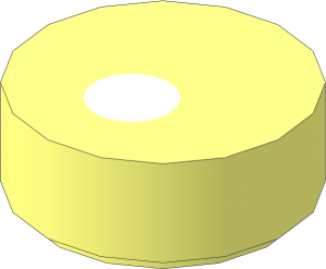 Tile  1 x  1 Round with Small White Offset Circle Pattern