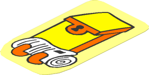Sticker  3.6 x  2 with Mailbox and Newspaper