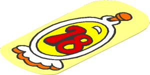 Sticker  4.1 x  2 with Number 78