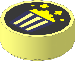 Tile  1 x  1 Round with Popcorn Bucket Pattern