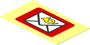 Sticker  1.1 x  1.9 with Mail Logo