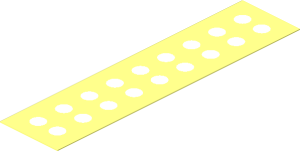 Sticker  3.8 x  0.9 with White Double Dots on Transparent Background