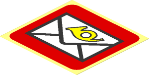 Sticker  3.3 x  3.5 with Mail Logo