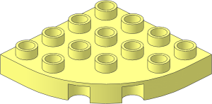 Duplo Plate  4 x  4 Corner Round