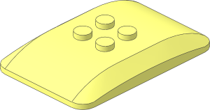 Wedge  6 x  4 x  0.667 Quadruple Curved
