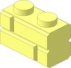 Brick  1 x  2 with Embossed Bricks