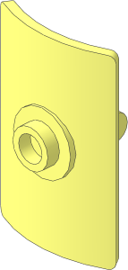 Minifig Shield Rectangular Curved with Stud
