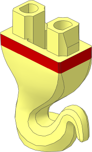Minifig Hips Genie with Red Belt Pattern