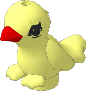 Animal Friends Bird with Eyes and Red Beak Pattern