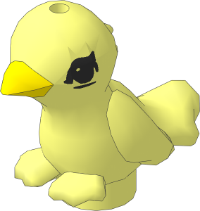 Animal Friends Bird with Eyes and Yellow Beak Pattern