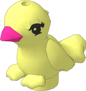 Animal Friends Bird with Eyes with Eyelash and Magenta Beak Pattern